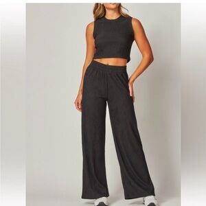 #160 Black 2-piece pant set